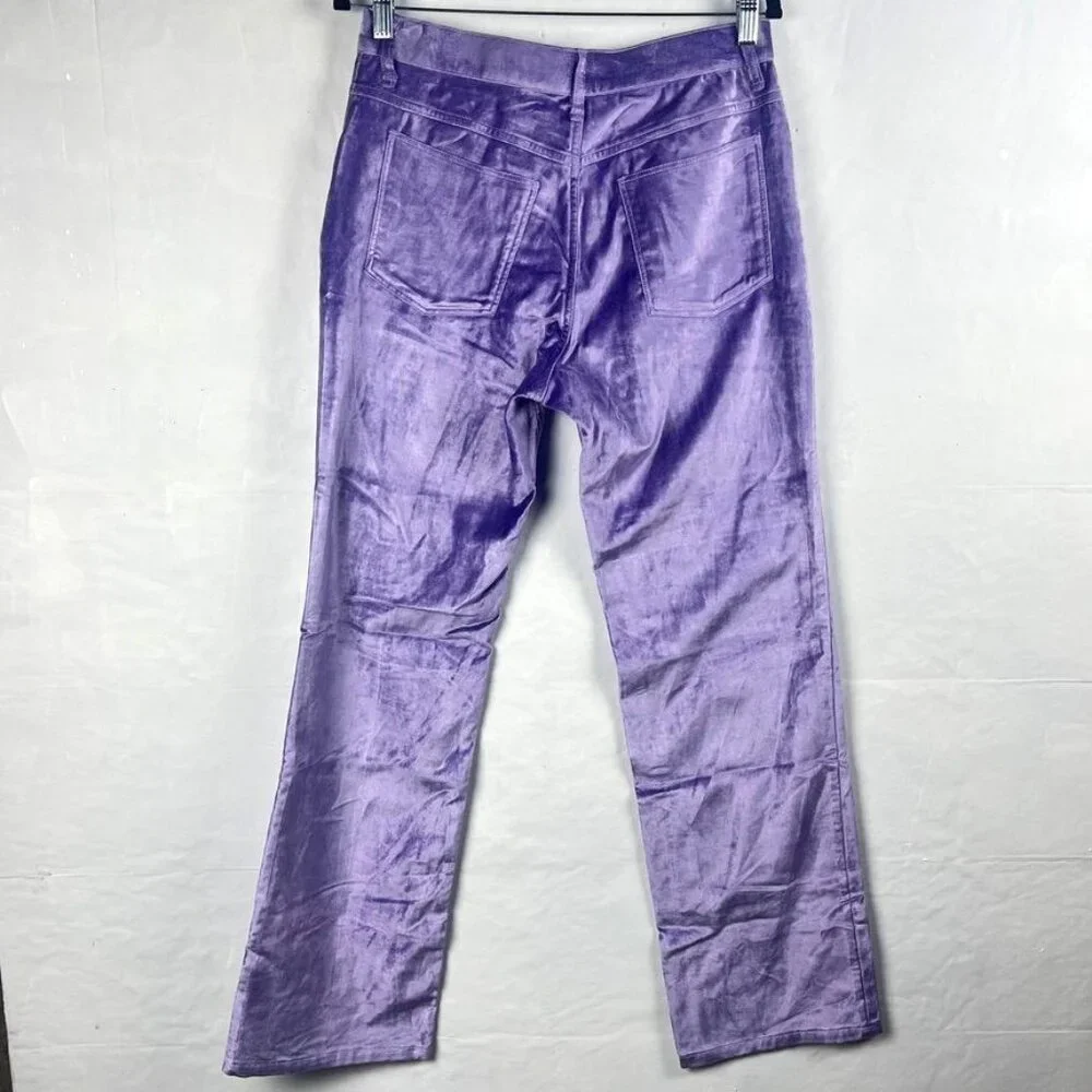 Rag & Bone Jacey Purple Velvet Velour Pants Size 6